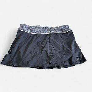 Lululemon Athletica Skater Mini Skirt Gray Black